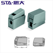 Beleuchtungsstecker 224-101 224-112 Querschnitt 0,5 - 2,5 mm 24 A Grau 14-12 AWG 2con